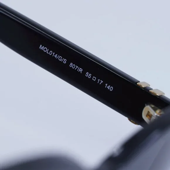 Moschino MOL014/G/S 0807 IR Sunglasses - Black Frame, Grey Lenses